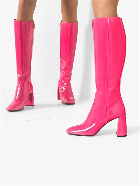 pink prada boots.